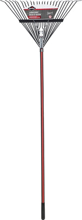 Garant 99959 Spring Back Lawn Rake, Steel Tine, 24-Tine, Fiberglass Handle, 53 in L Handle